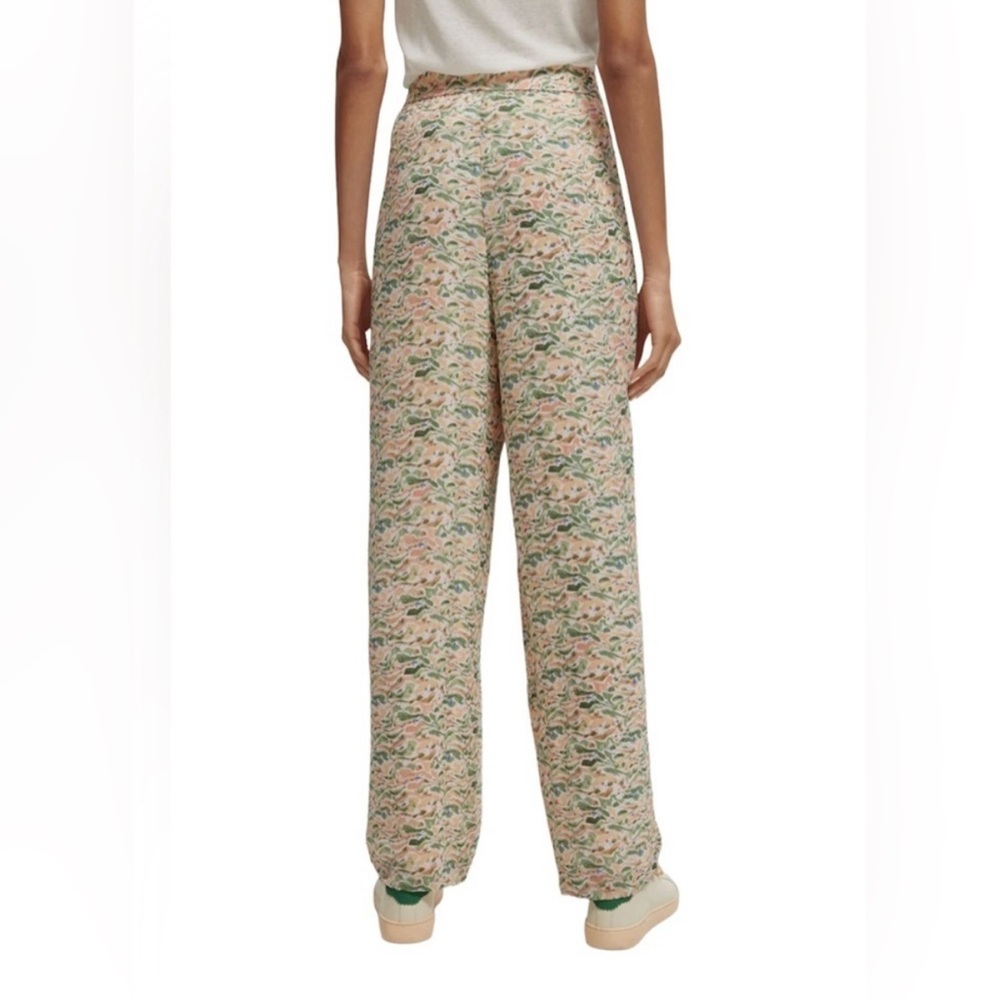 Scotch & Soda floral high rise lined flowy trouser style pants XS - Picture 3 of 10